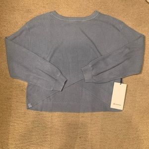 NWT! Lululemon Reversible Crossover Sweater in Chambray